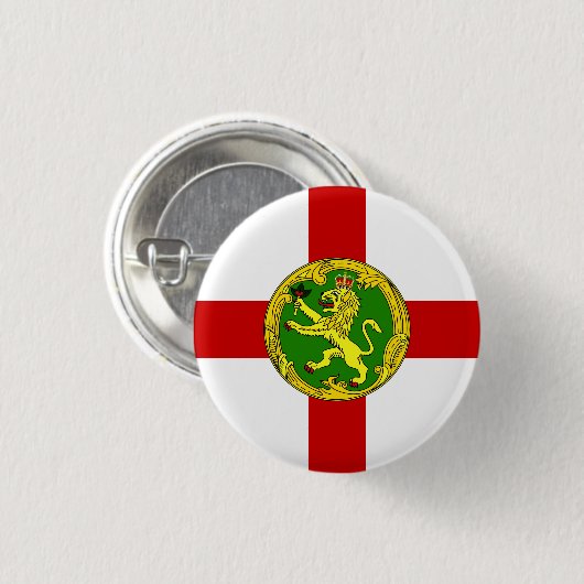 Patriotic Alderney Flag Ronde Button 3,2 Cm (Voorkant /achterkant)