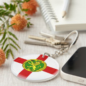 Patriotic Alderney Flag Sleutelhanger (Voorkant Rechts)