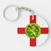 Patriotic Alderney Flag Sleutelhanger (Voorkant)