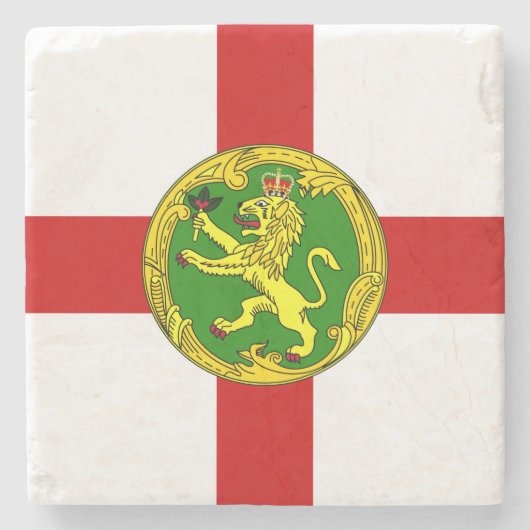 Patriotic Alderney Flag Stenen Onderzetter (Voorkant)