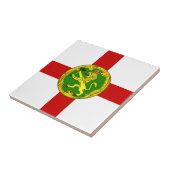 Patriotic Alderney Flag Tegeltje (Zijkant)