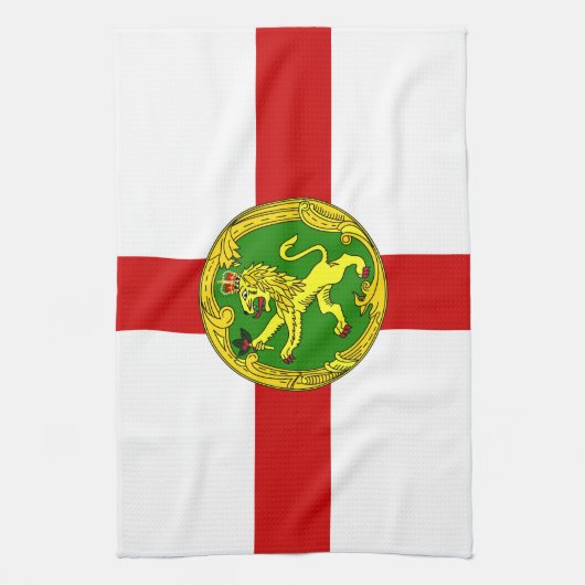Patriotic Alderney Flag Theedoek (Verticaal)