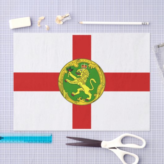 Patriotic Alderney Flag Tissuepapier (Craft)