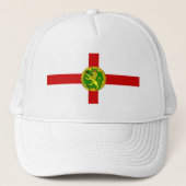 Patriotic Alderney Flag Trucker Pet (Voorkant)