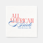 Patriotic All American Bride Bachelorette Servet (Voorkant)