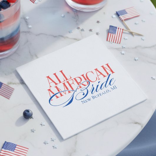 Patriotic All American Bride Bachelorette Servet