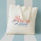 Patriotic All American Bride Bachelorette Tote Bag