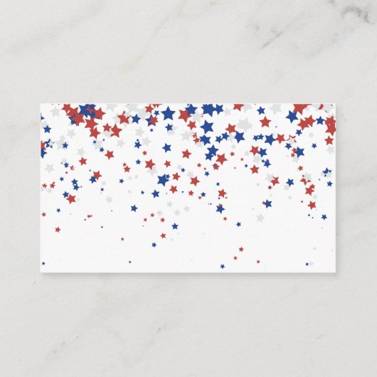 Patriotic All American Stars Boeken voor Baby Informatiekaartje (Achterkant)