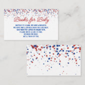 Patriotic All American Stars Boeken voor Baby Informatiekaartje (Voorkant / Achterkant)
