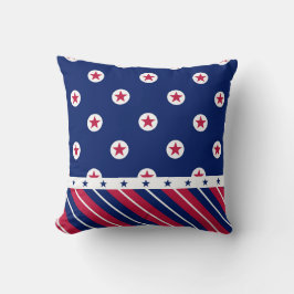 Patriotic All Stars Stripes Rood Wit Blauw USA Kussen