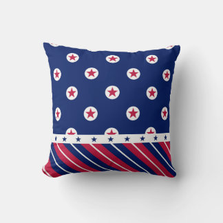 Patriotic All Stars Stripes Rood Wit Blauw USA Kussen