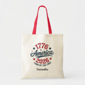 Patriotic America 1776-2026 Personalized  Tote Bag (Voorkant)