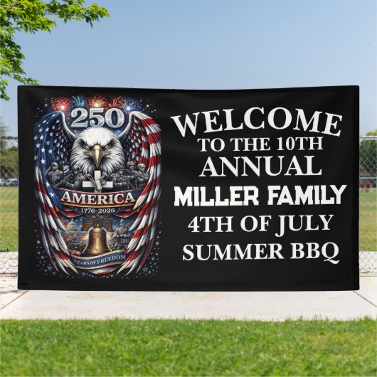 Patriotic America 250 Eagle Banner  (Buitenkant)