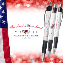 Patriotic America 250 Map This Land is Your Land Pen