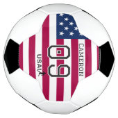 Patriotic American Athlete Shield Stars Stripes  Voetbal (Gedraaid)