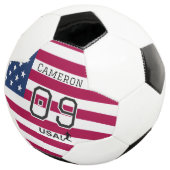 Patriotic American Athlete Shield Stars Stripes  Voetbal (Drie kwart)