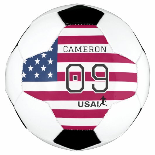 Patriotic American Athlete Shield Stars Stripes  Voetbal (Voorkant)