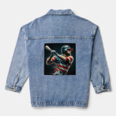 Patriotic American Baseball Denim Jacket (Achterkant)