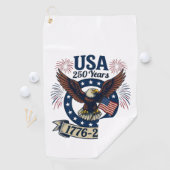 Patriotic American Eagle 250 Years 1776-2026 Golfhanddoek (Insitu)
