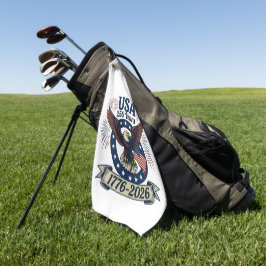 Patriotic American Eagle 250 Years 1776-2026 Golfhanddoek
