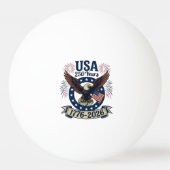 Patriotic American Eagle 250 Years 1776-2026 Pingpongbal (Achterkant)