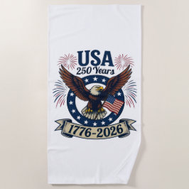 Patriotic American Eagle 250 Years 1776-2026 Strandlaken