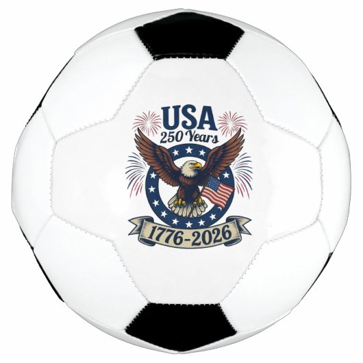 Patriotic American Eagle 250 Years 1776-2026 Voetbal (Voorkant)