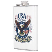Patriotic American Eagle 250 Years Heupfles (Links)