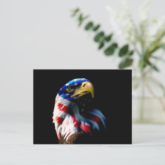 Patriotic American Eagle Briefkaart (Staand voorkant)