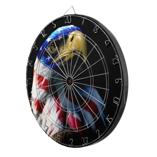 Patriotic American Eagle Dartbord (Voorkant Rechts)