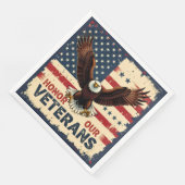 Patriotic American Eagle Honor Our Veterans Servet (Hoek)