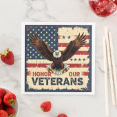 Patriotic American Eagle Honor Our Veterans Servet (Insitu)