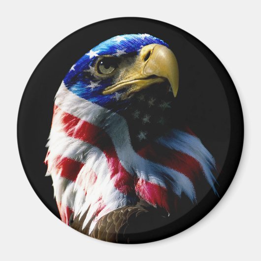 Patriotic American Eagle Magneet (Voorkant)