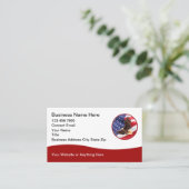 Patriotic American Eagle Modern Business Cards Visitekaartje (Staand voorkant)