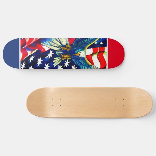 Patriotic American Eagle Persoonlijk Skateboard (Horizontaal)