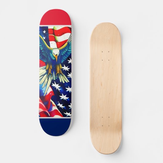 Patriotic American Eagle Persoonlijk Skateboard (Voorkant)