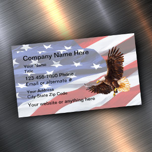 Patriotic American Eagle Visitekaartje Magneet