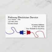Patriotic American Electrician Theme Business Card Visitekaartje (Voorkant)