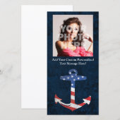 Patriotic American Flag Anchor Nautical US (Voorkant / Achterkant)