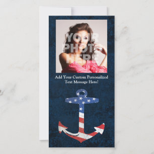 Patriotic American Flag Anchor Nautical US