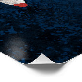 Patriotic American Flag Anchor Nautical US Perfect Poster (Hoek)