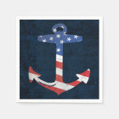 Patriotic American Flag Anchor Nautical US Servet (Voorkant)