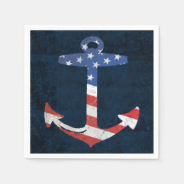 Patriotic American Flag Anchor Nautical US Servet