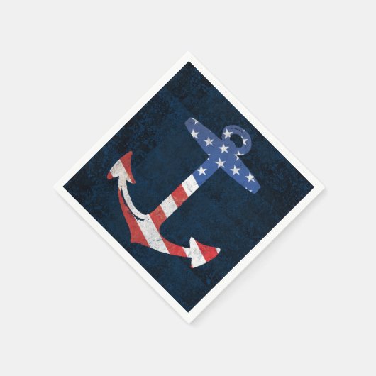 Patriotic American Flag Anchor Nautical US Servet (Hoek)