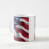 Patriotic American flag Coffee Mug Koffiemok (Voorkant links)