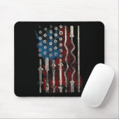 Patriotic American Flag Gym For Weight Lifters Muismat (Met muis)