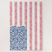Patriotic American Flag In Watercolor Legpuzzel (Verticaal)