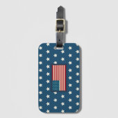 Patriotic American Flag Luggage Tag Bagagelabel (Voorkant (verticaal))