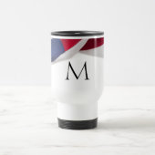 Patriotic American Flag Monogrammed Initial Reisbeker (Center)