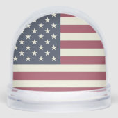 Patriotic American flag snow globe with your photo Sneeuwbol (Voorkant)